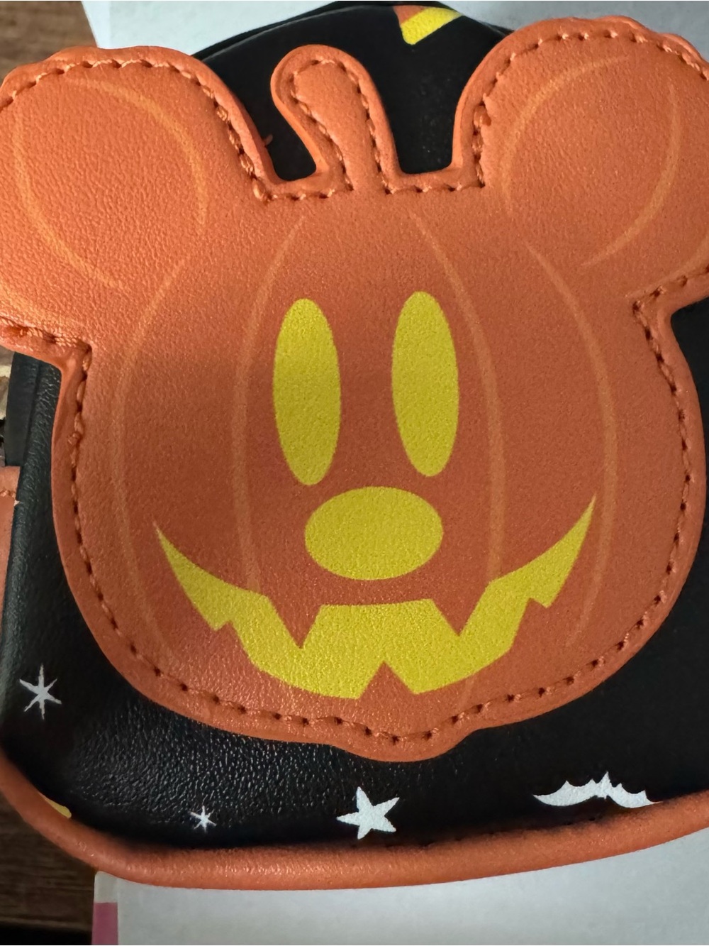 Her Universe Orange and Yellow Mickey Pumpkin Mini coin purse